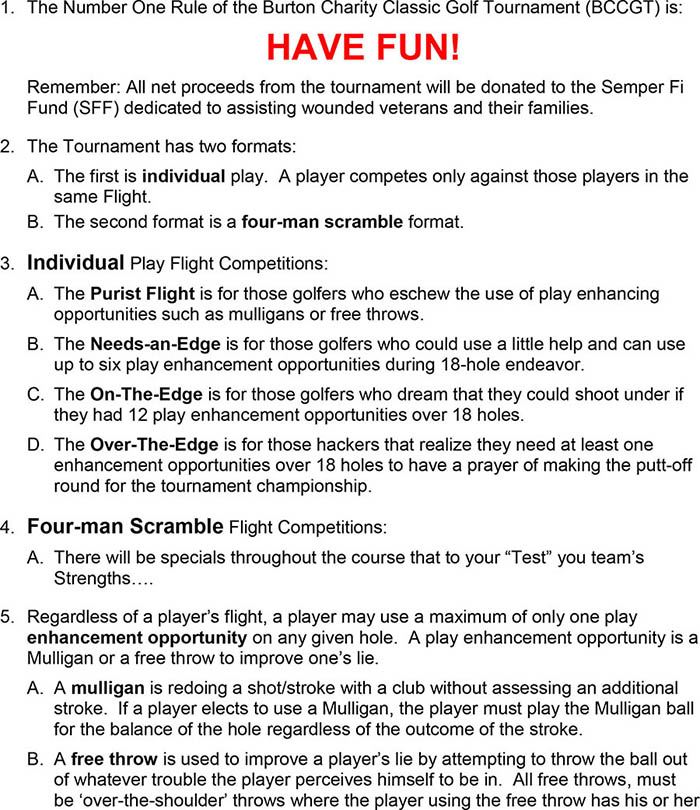 BCCGT Rules